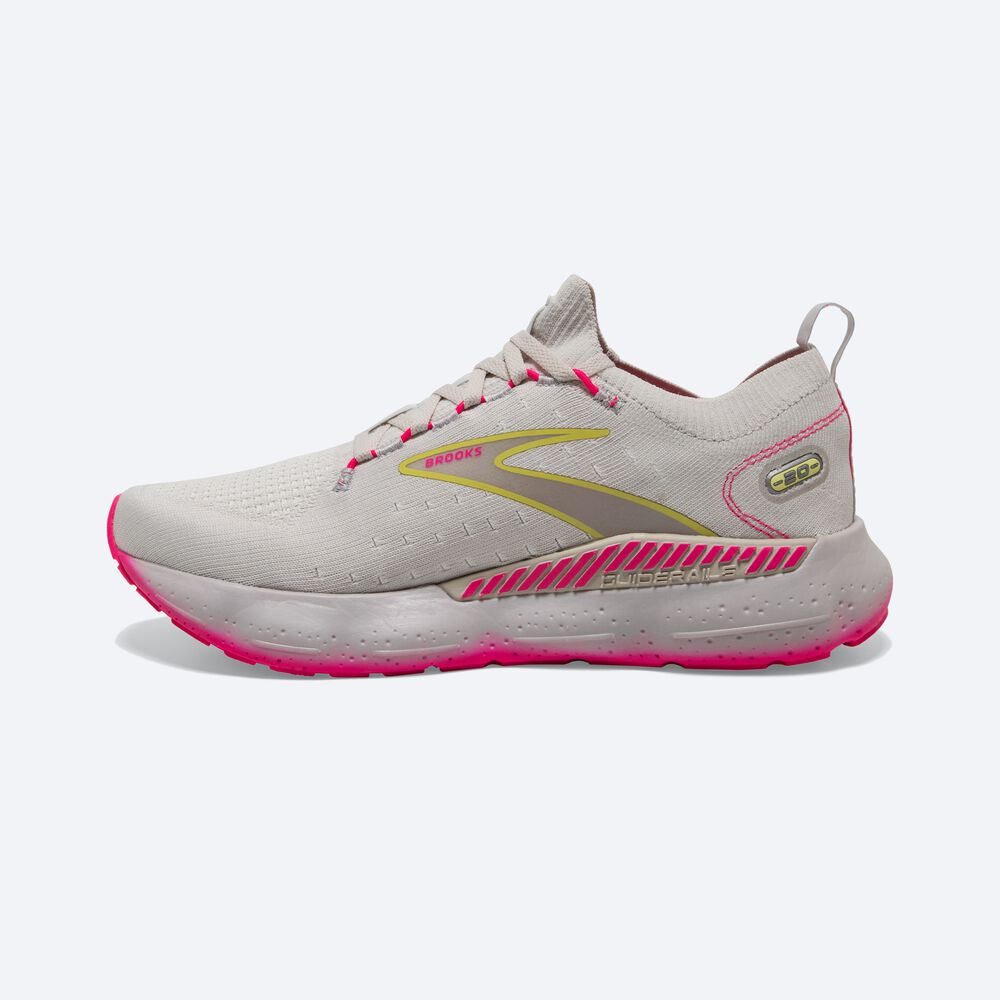 Zapatillas Running Brooks Glycerin StealthFit GTS 20 Mujer Gris/Amarillo/Rosas | OJE238475