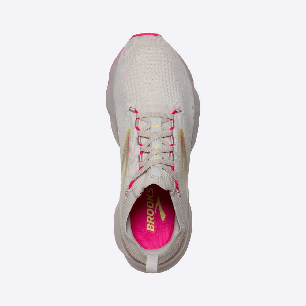 Zapatillas Running Brooks Glycerin StealthFit 20 Mujer Gris/Amarillo/Rosas | VBZ456870