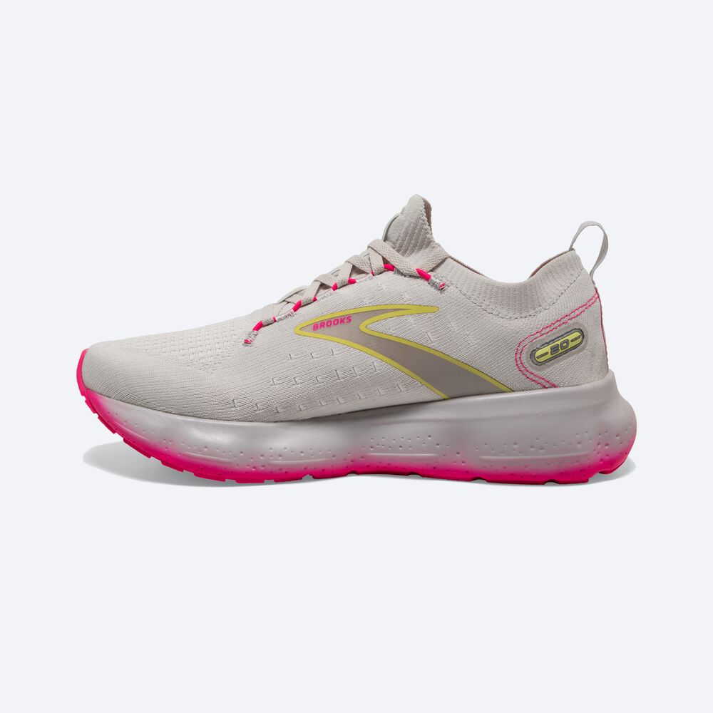 Zapatillas Running Brooks Glycerin StealthFit 20 Mujer Gris/Amarillo/Rosas | VBZ456870