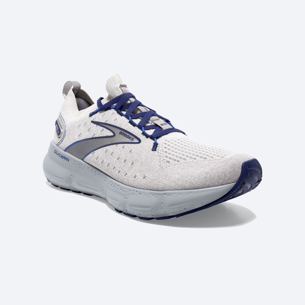 Zapatillas Running Brooks Glycerin StealthFit 20 Hombre Gris/Azules | WQZ268347