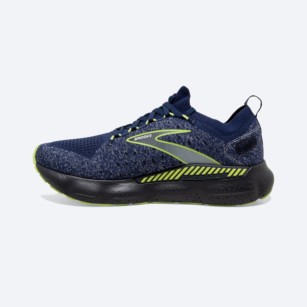 Zapatillas Running Brooks Glycerin StealthFit GTS 20 Hombre Azules/Verde Claro | XHG517384