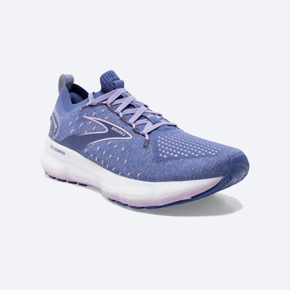 Zapatillas Running Brooks Glycerin StealthFit 20 Mujer Azules/Blancas | XOV932614