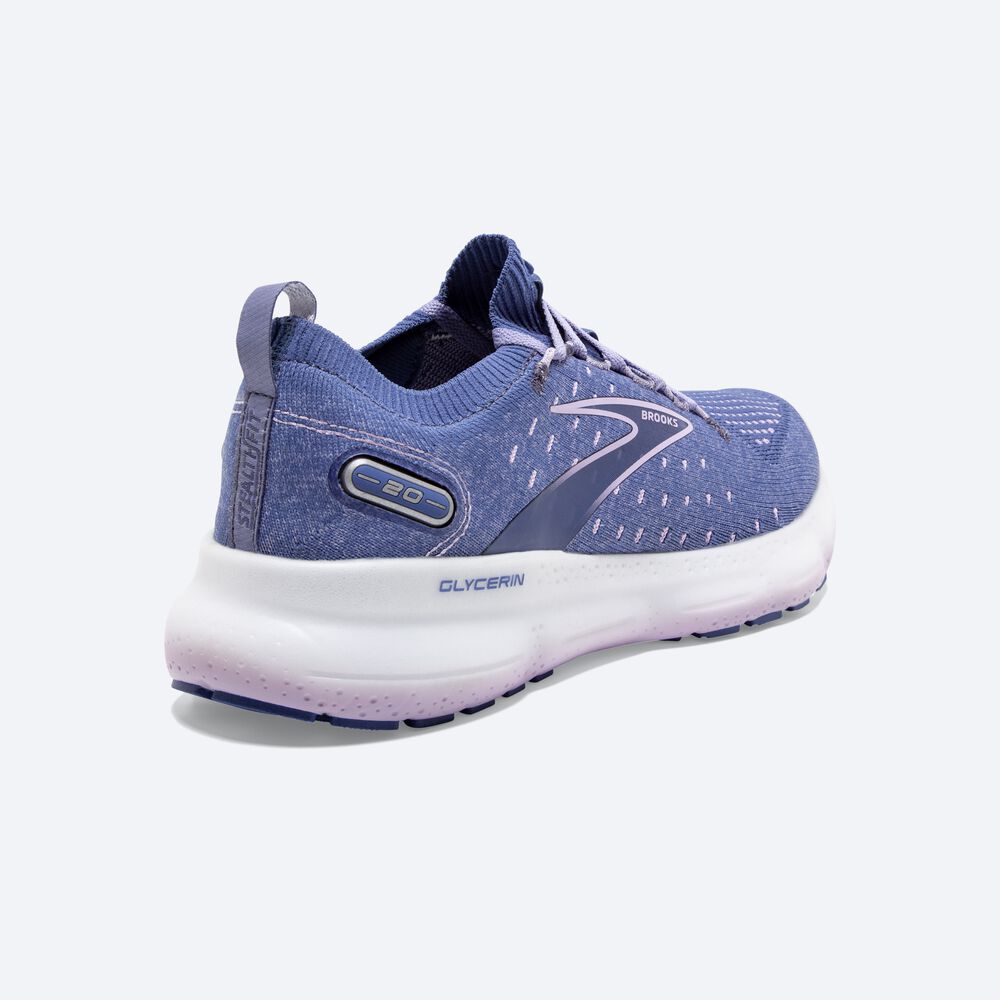 Zapatillas Running Brooks Glycerin StealthFit 20 Mujer Azules/Blancas | XOV932614