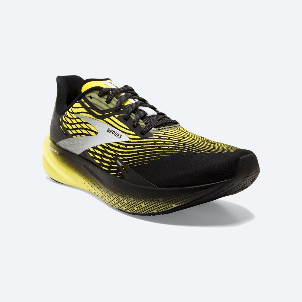 Zapatillas Running Brooks Hyperion Max Hombre Negras/Amarillo/Blancas | WGY584720