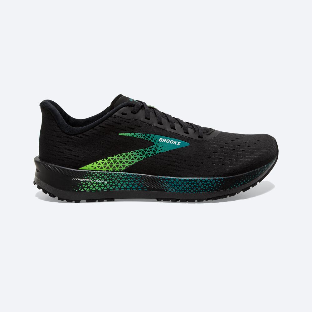 Zapatillas Running Brooks Hyperion Tempo Hombre Negras/Verde | HMT901584