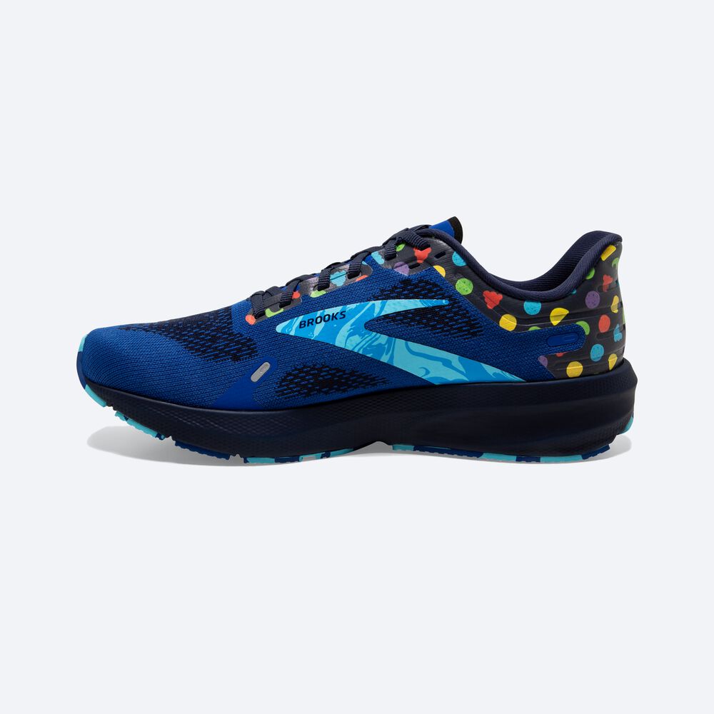 Zapatillas Running Brooks Launch 9 Hombre Azules/Azul Marino/Amarillo | MFH057243