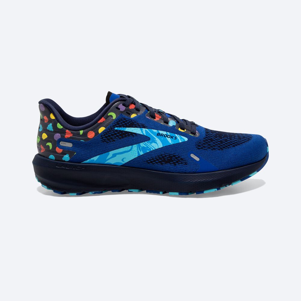 Zapatillas Running Brooks Launch 9 Hombre Azules/Azul Marino/Amarillo | MFH057243