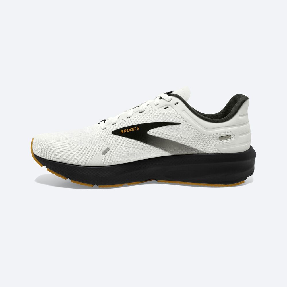 Zapatillas Running Brooks Launch 9 Hombre Blancas/Negras/Marrones | OZM610594