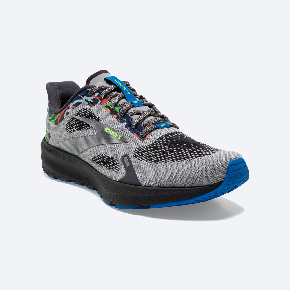 Zapatillas Running Brooks Launch 9 Hombre Gris/Azules | UGO582971