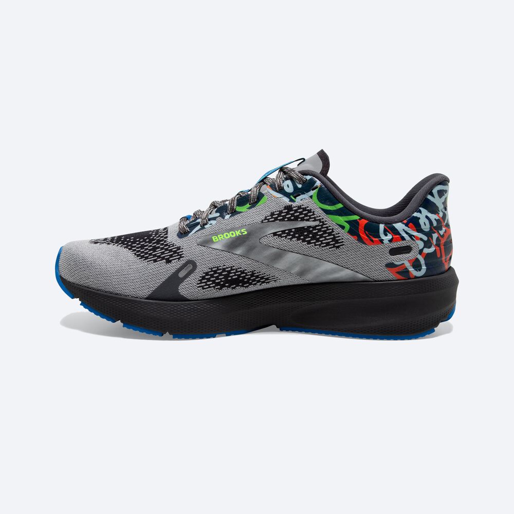 Zapatillas Running Brooks Launch 9 Hombre Gris/Azules | UGO582971