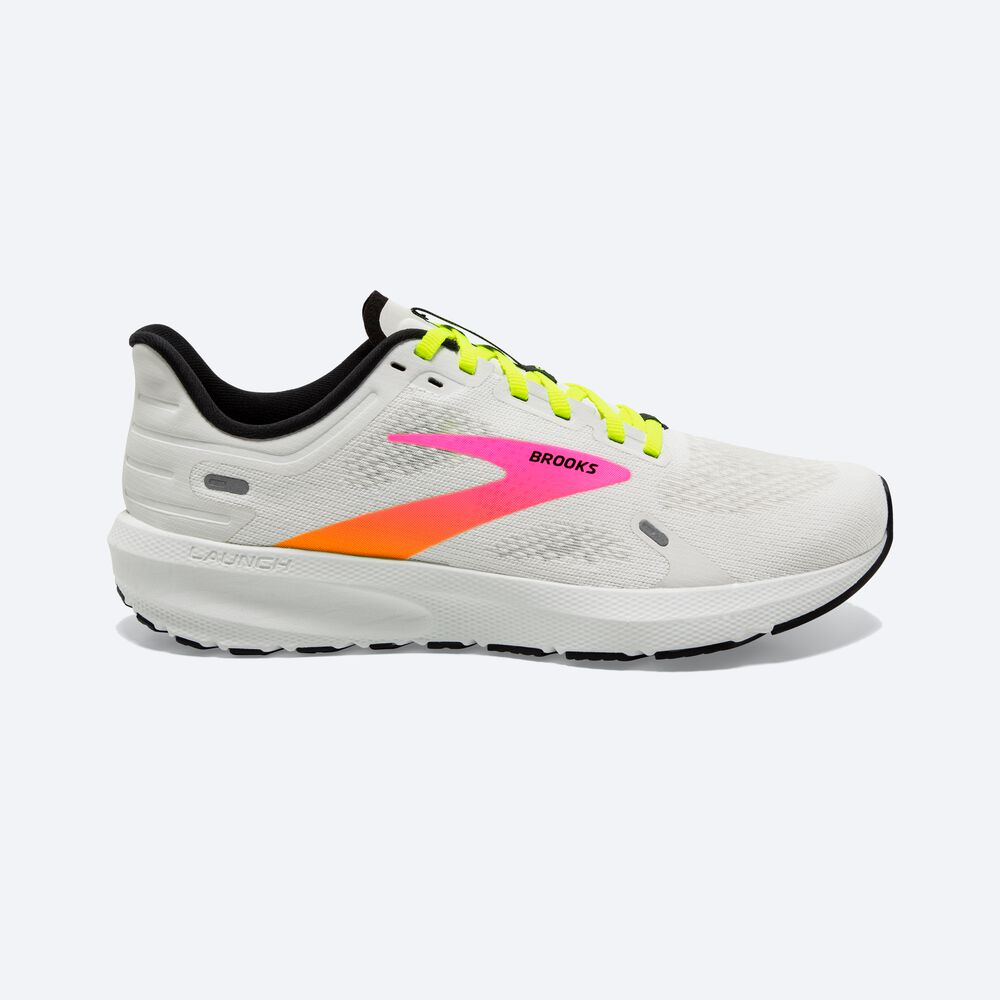 Zapatillas Running Brooks Launch 9 Hombre Blancas/Rosas | XPN607213