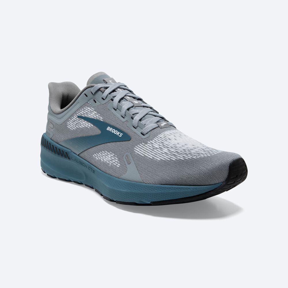 Zapatillas Running Brooks Launch GTS 9 Hombre Gris/Blancas | ETK428063