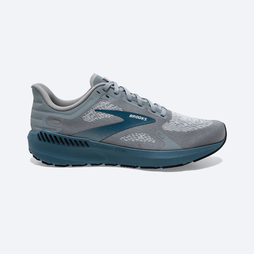 Zapatillas Running Brooks Launch GTS 9 Hombre Gris/Blancas | ETK428063