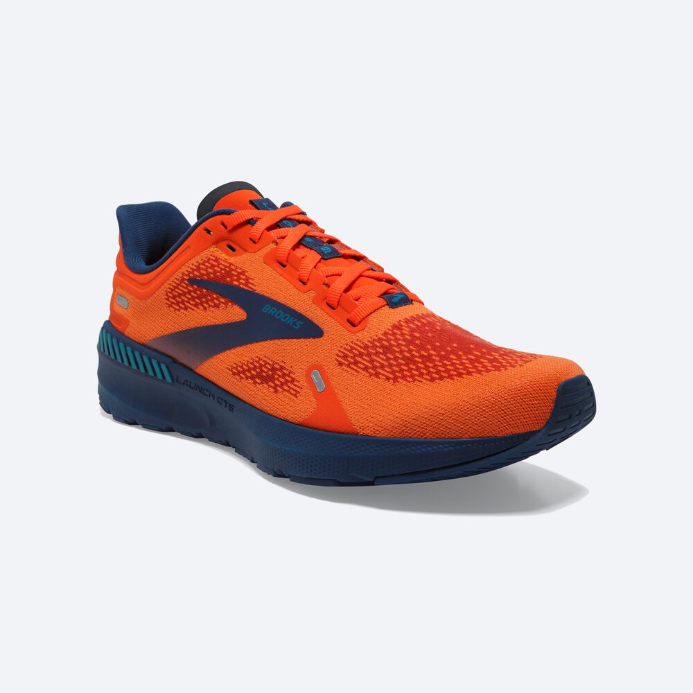 Zapatillas Running Brooks Launch GTS 9 Hombre Marrones/Turquesa | HSM029186