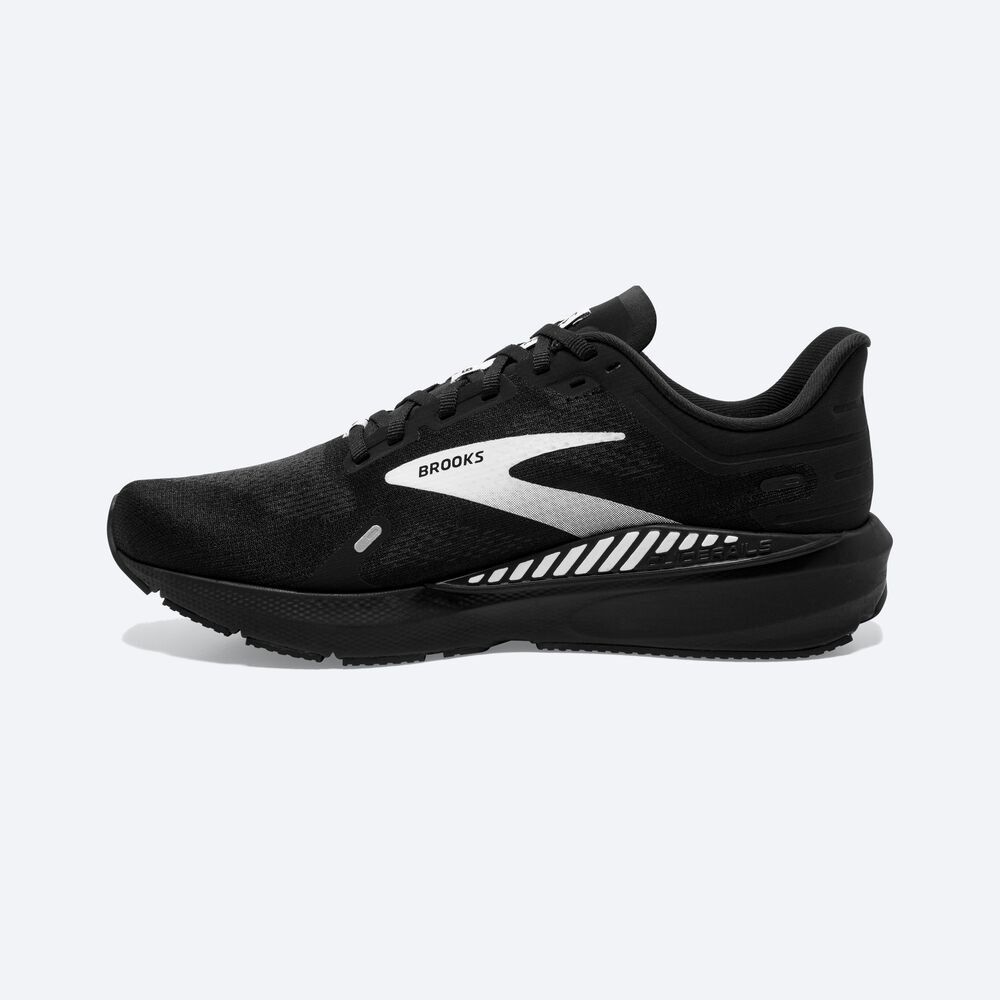 Zapatillas Running Brooks Launch GTS 9 Hombre Negras/Blancas | WOZ941086