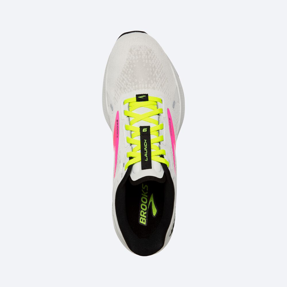 Zapatillas Running Brooks Launch GTS 9 Hombre Blancas/Rosas | YRD806321