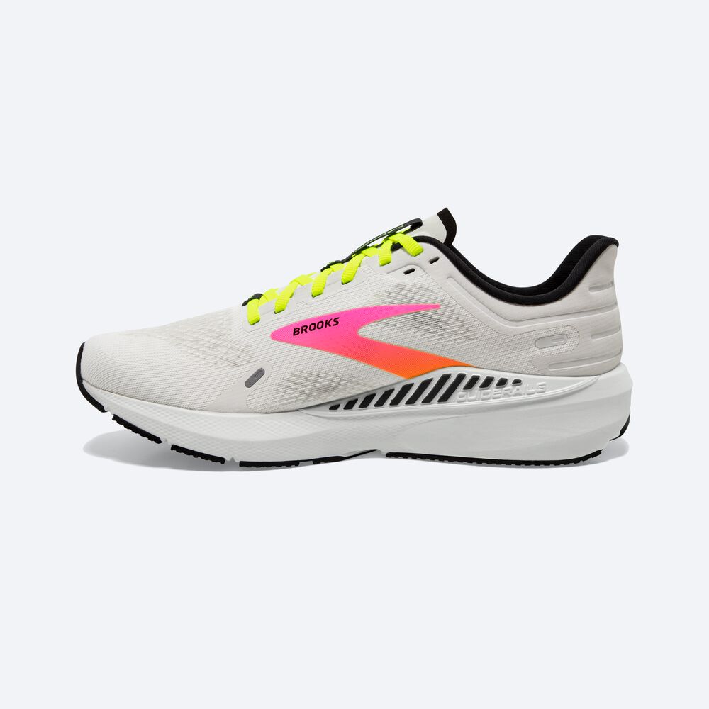 Zapatillas Running Brooks Launch GTS 9 Hombre Blancas/Rosas | YRD806321