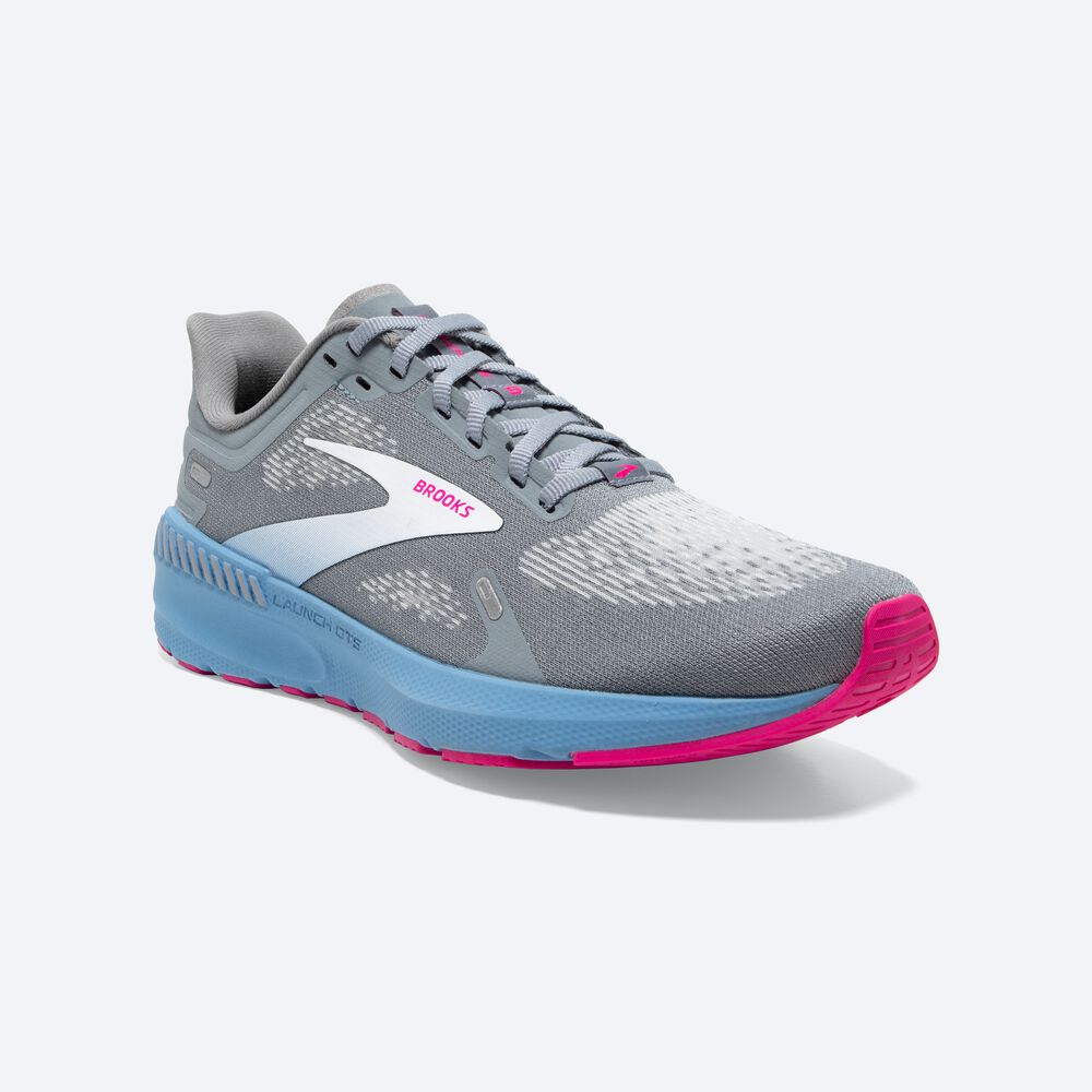 Zapatillas Running Brooks Launch GTS 9 Mujer Gris/Azules/Rosas | LZD093825