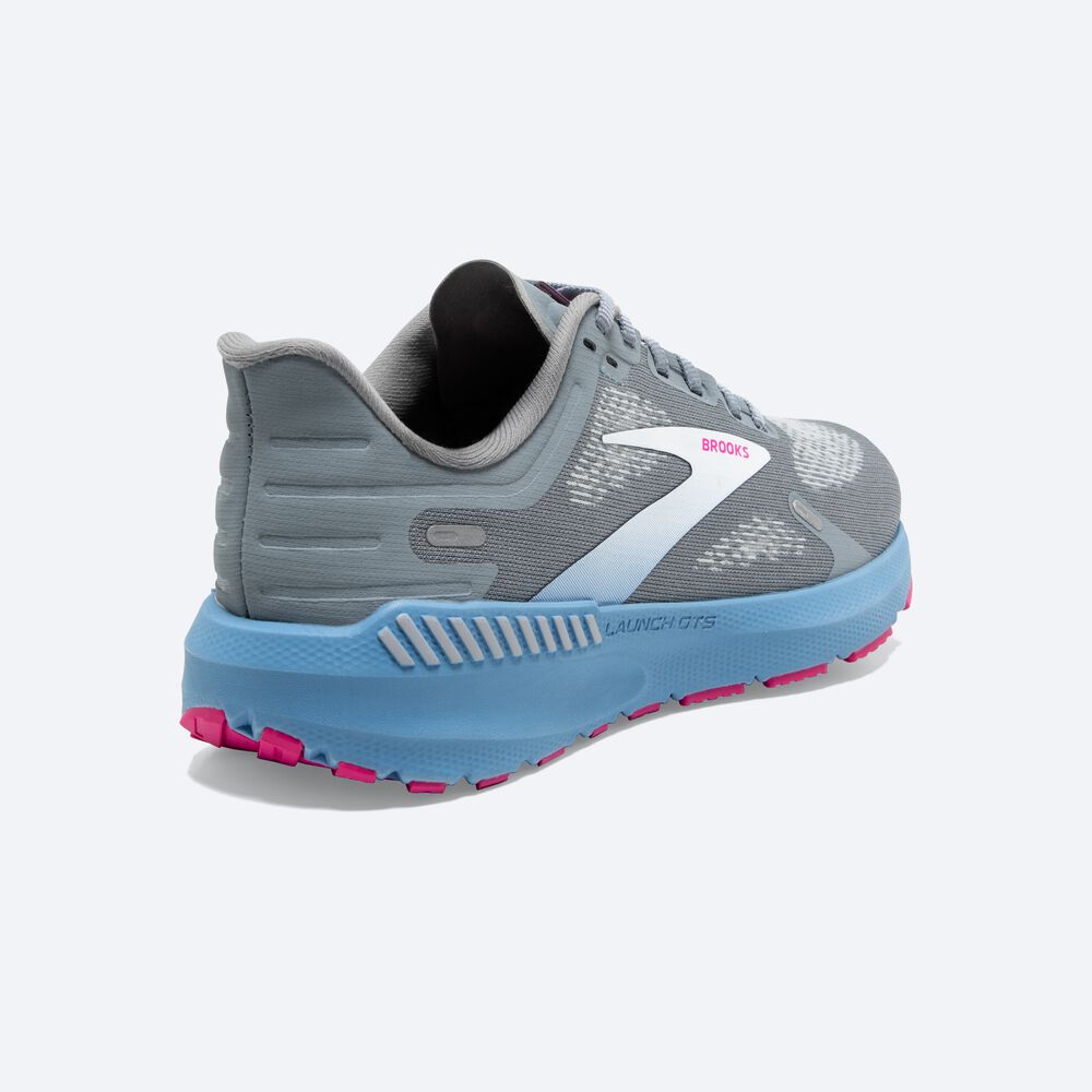 Zapatillas Running Brooks Launch GTS 9 Mujer Gris/Azules/Rosas | LZD093825