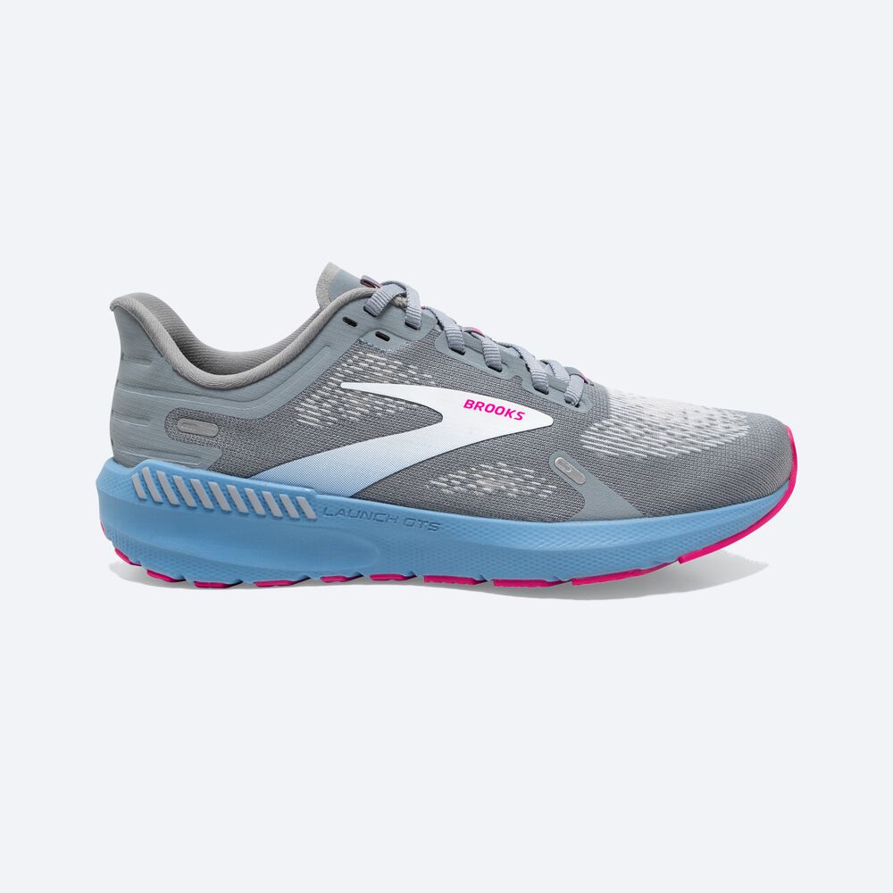 Zapatillas Running Brooks Launch GTS 9 Mujer Gris/Azules/Rosas | LZD093825