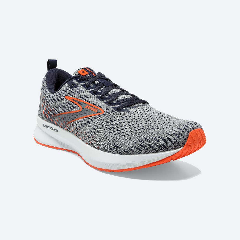 Zapatillas Running Brooks Levitate 5 Hombre Gris/Azul Marino | TNV470623