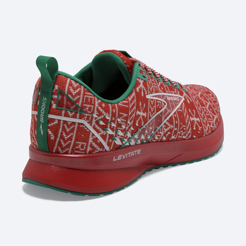 Zapatillas Running Brooks Levitate 5 Hombre Rojas/Blancas/Verde | UQS436782