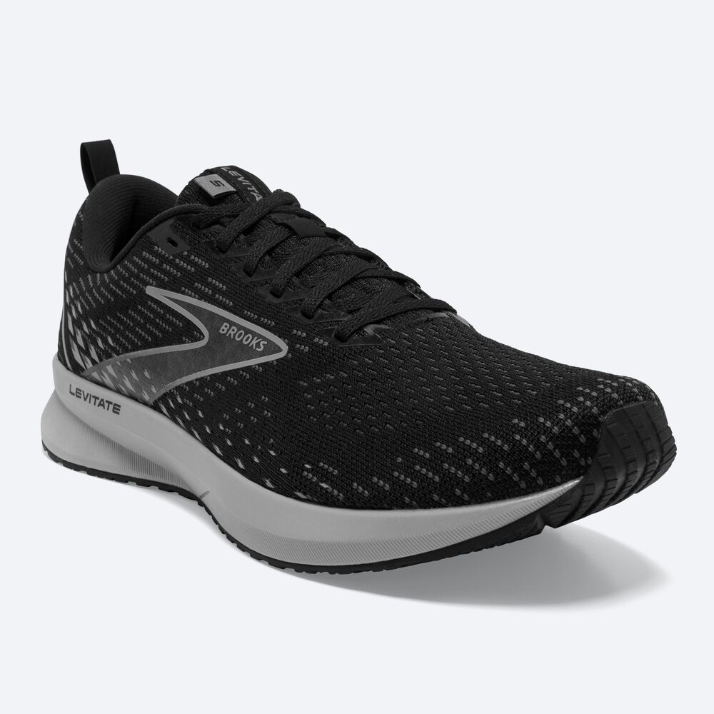 Zapatillas Running Brooks Levitate 5 Hombre Negras/Gris | ZYQ271480