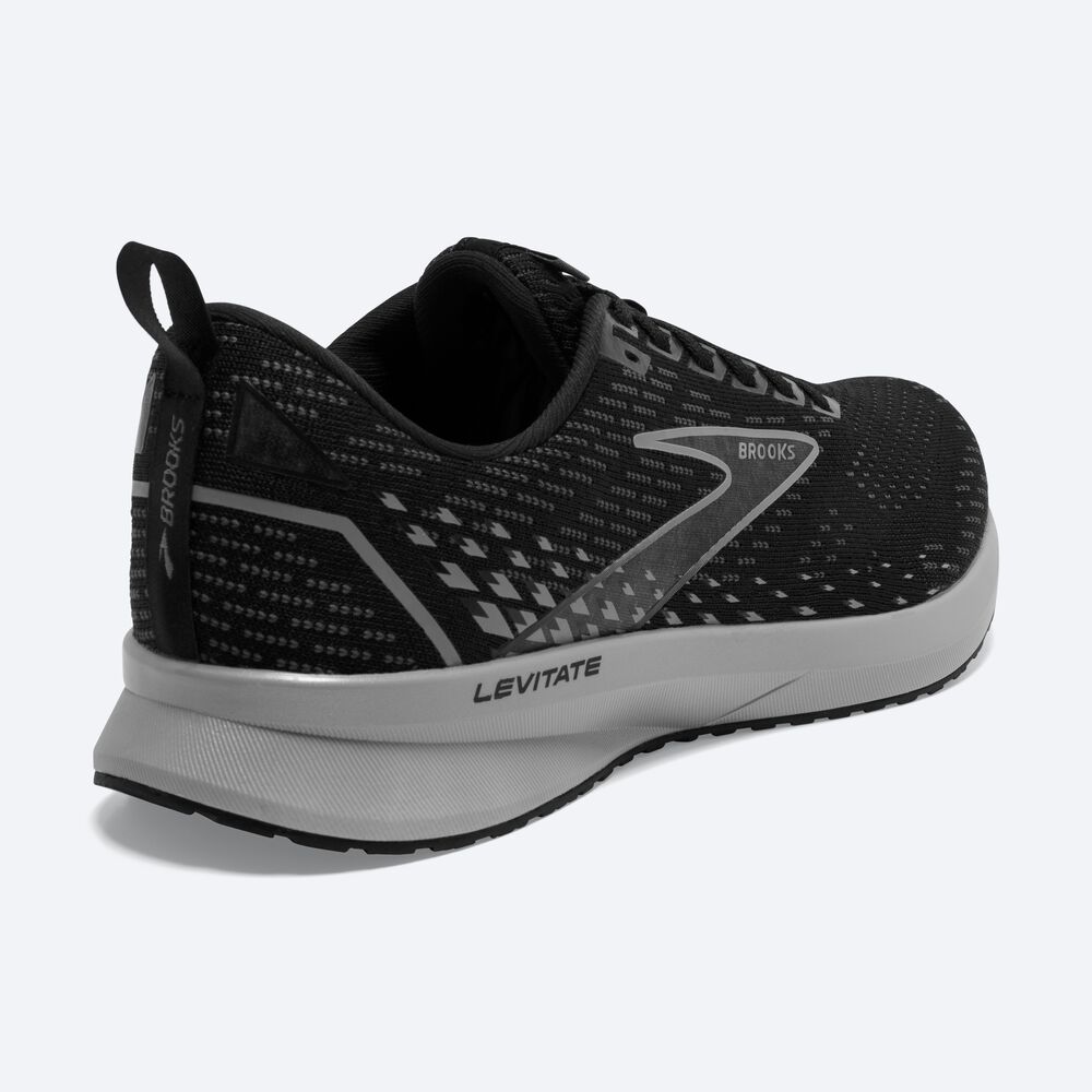 Zapatillas Running Brooks Levitate 5 Hombre Negras/Gris | ZYQ271480