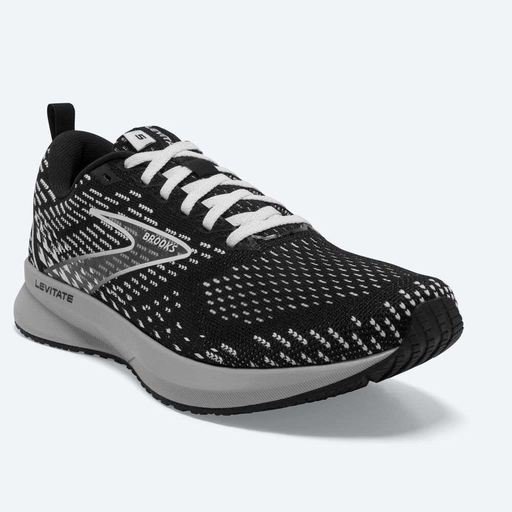 Zapatillas Running Brooks Levitate 5 Mujer Negras/Gris/Blancas | UBR471582