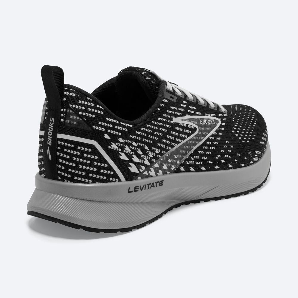 Zapatillas Running Brooks Levitate 5 Mujer Negras/Gris/Blancas | UBR471582