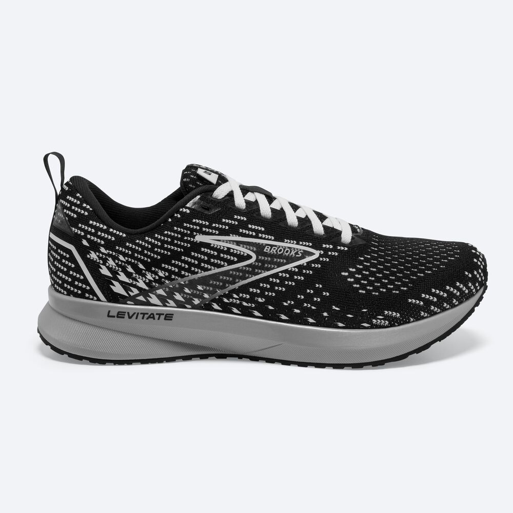 Zapatillas Running Brooks Levitate 5 Mujer Negras/Gris/Blancas | UBR471582