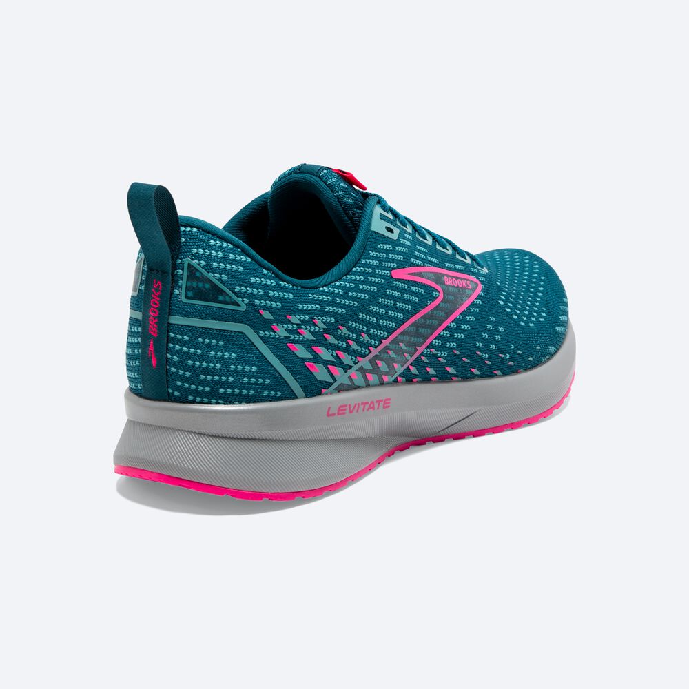 Zapatillas Running Brooks Levitate 5 Mujer Azules/Rosas | WZM382947