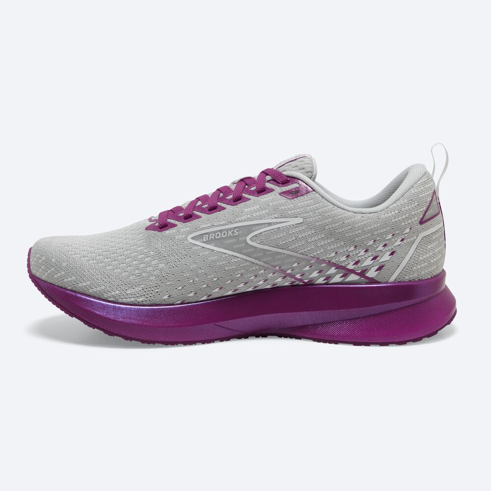 Zapatillas Running Brooks Levitate 5 Mujer Gris/Lavanda | YVO048219