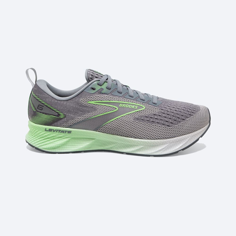 Zapatillas Running Brooks Levitate 6 Hombre Gris/Verde | JWN168497