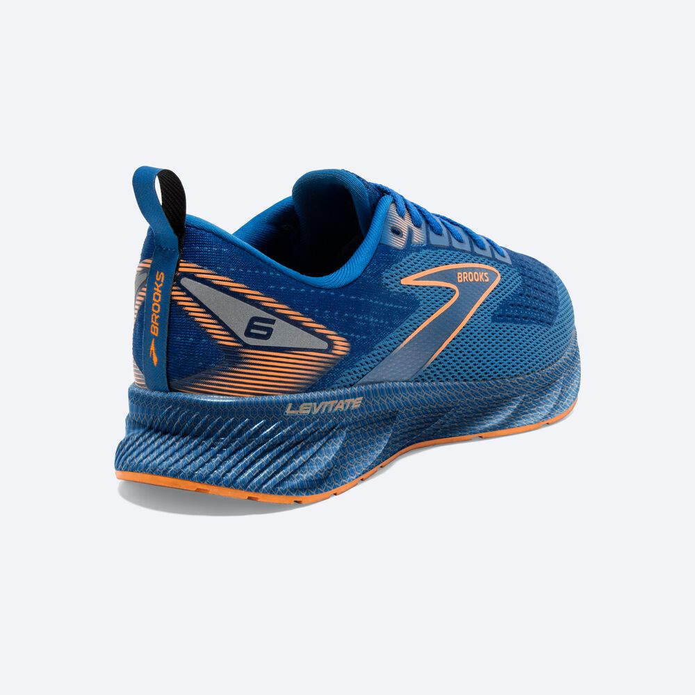 Zapatillas Running Brooks Levitate 6 Hombre Azules/Naranjas | WZE891567