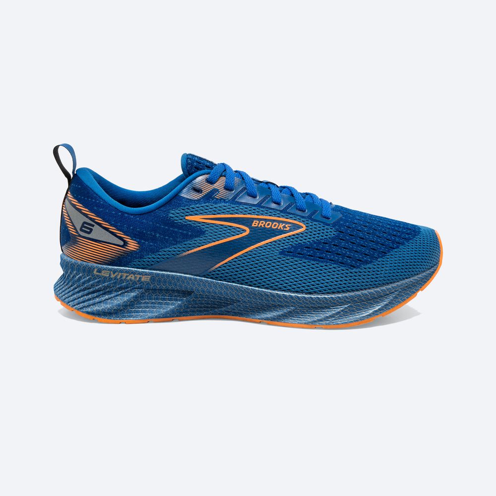 Zapatillas Running Brooks Levitate 6 Hombre Azules/Naranjas | WZE891567