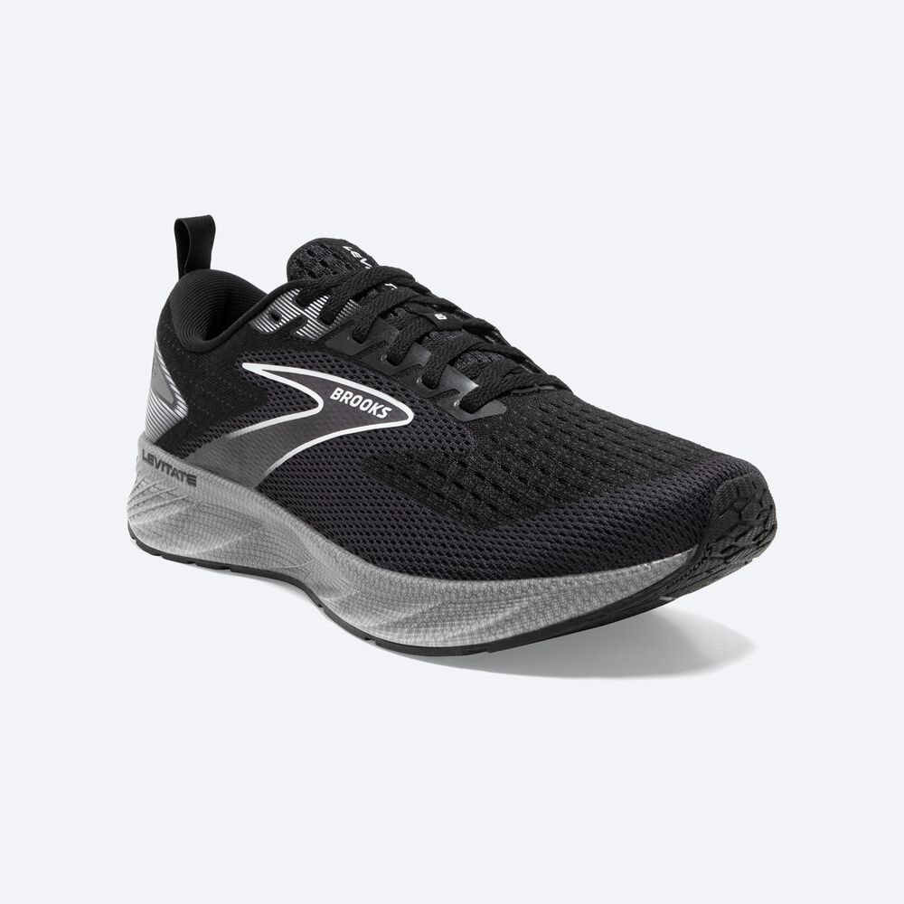 Zapatillas Running Brooks Levitate 6 Mujer Negras/Blancas | PEK634021