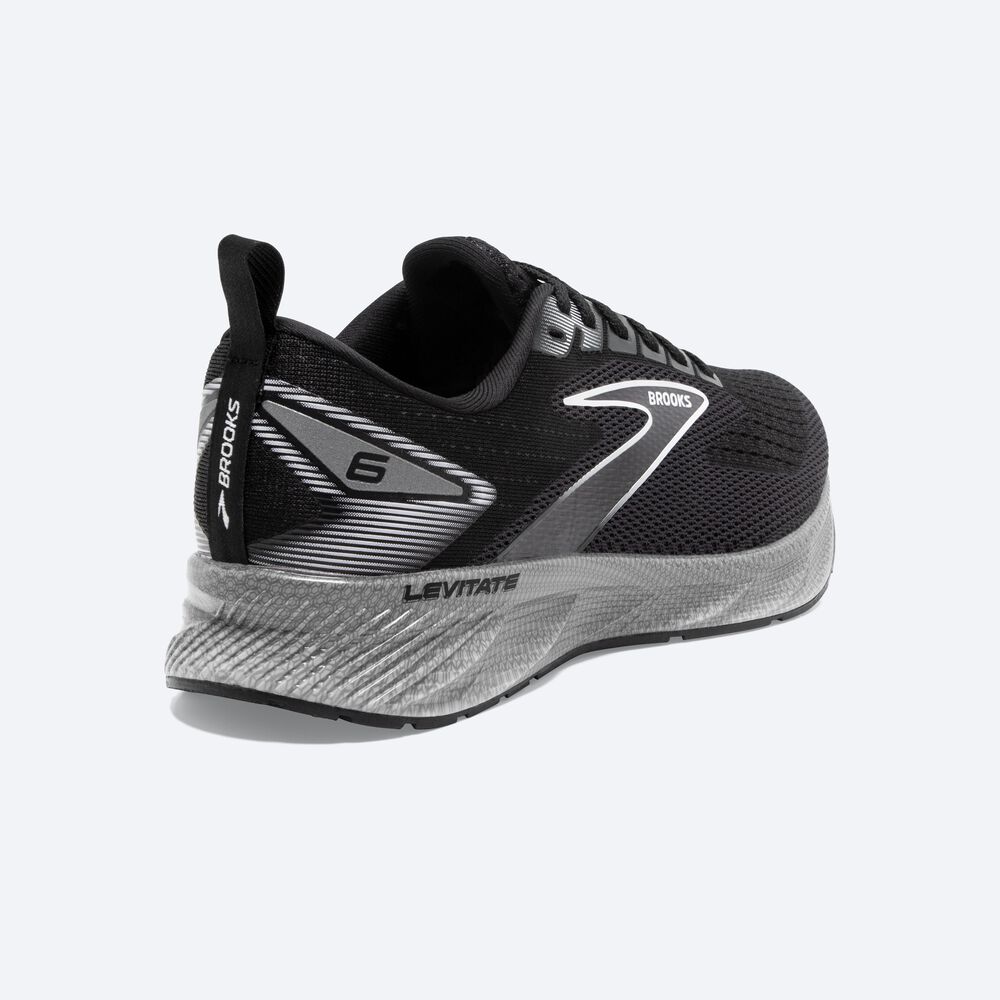 Zapatillas Running Brooks Levitate 6 Mujer Negras/Blancas | PEK634021