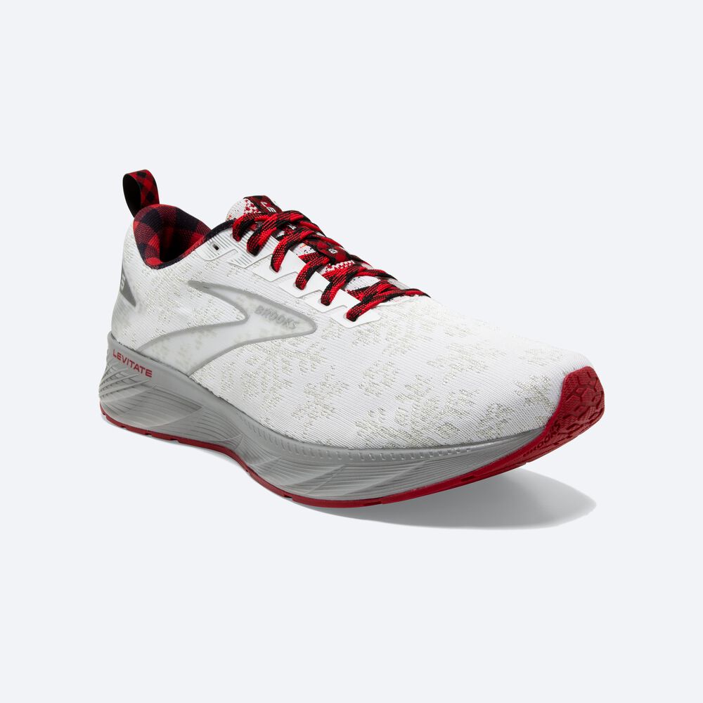 Zapatillas Running Brooks Levitate 6 Mujer Blancas/Rojas/Plateadas | QUP482973