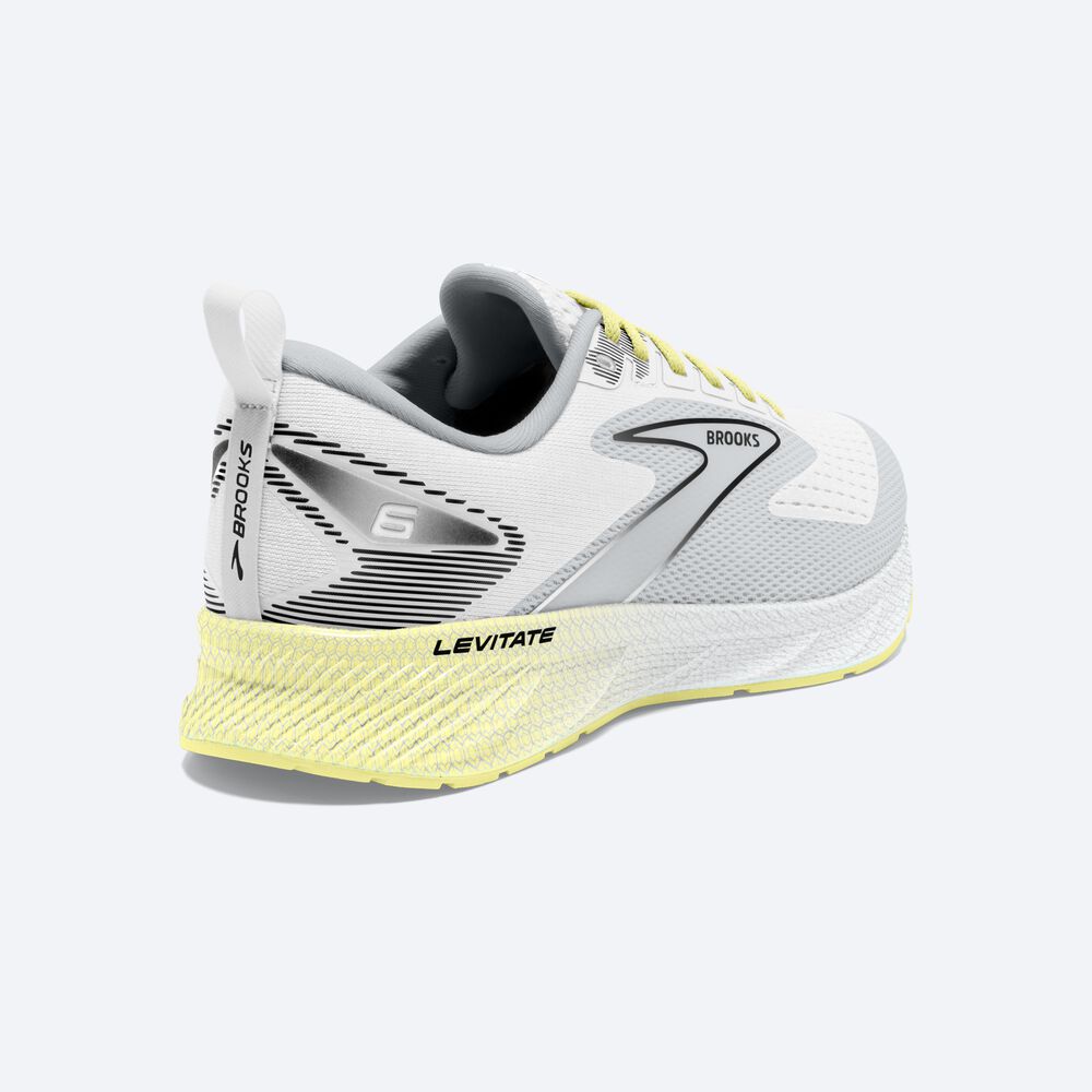 Zapatillas Running Brooks Levitate 6 Mujer Blancas/Amarillo | VIM024791