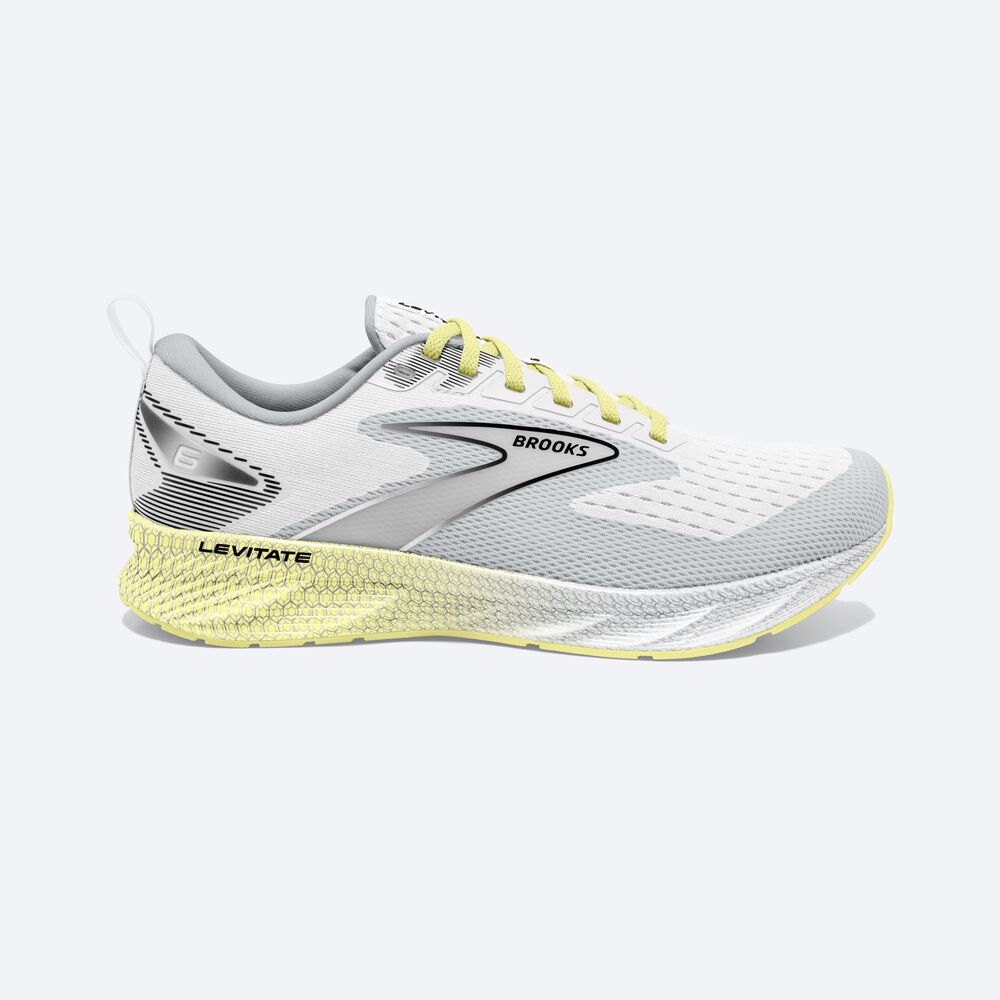 Zapatillas Running Brooks Levitate 6 Mujer Blancas/Amarillo | VIM024791