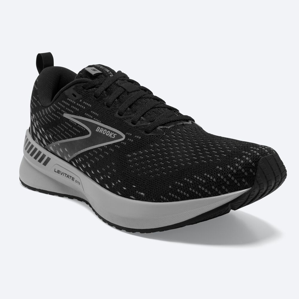 Zapatillas Running Brooks Levitate GTS 5 Hombre Negras/Gris | MYU650134