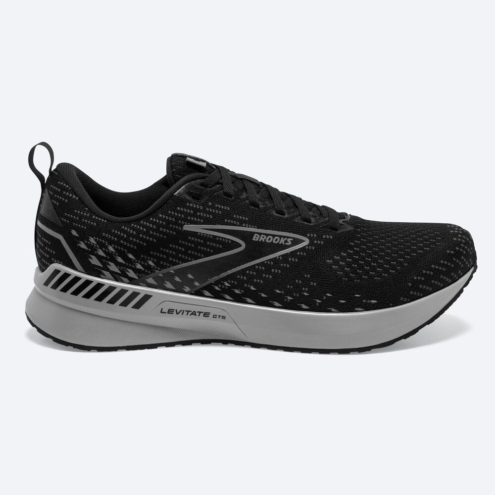 Zapatillas Running Brooks Levitate GTS 5 Hombre Negras/Gris | MYU650134