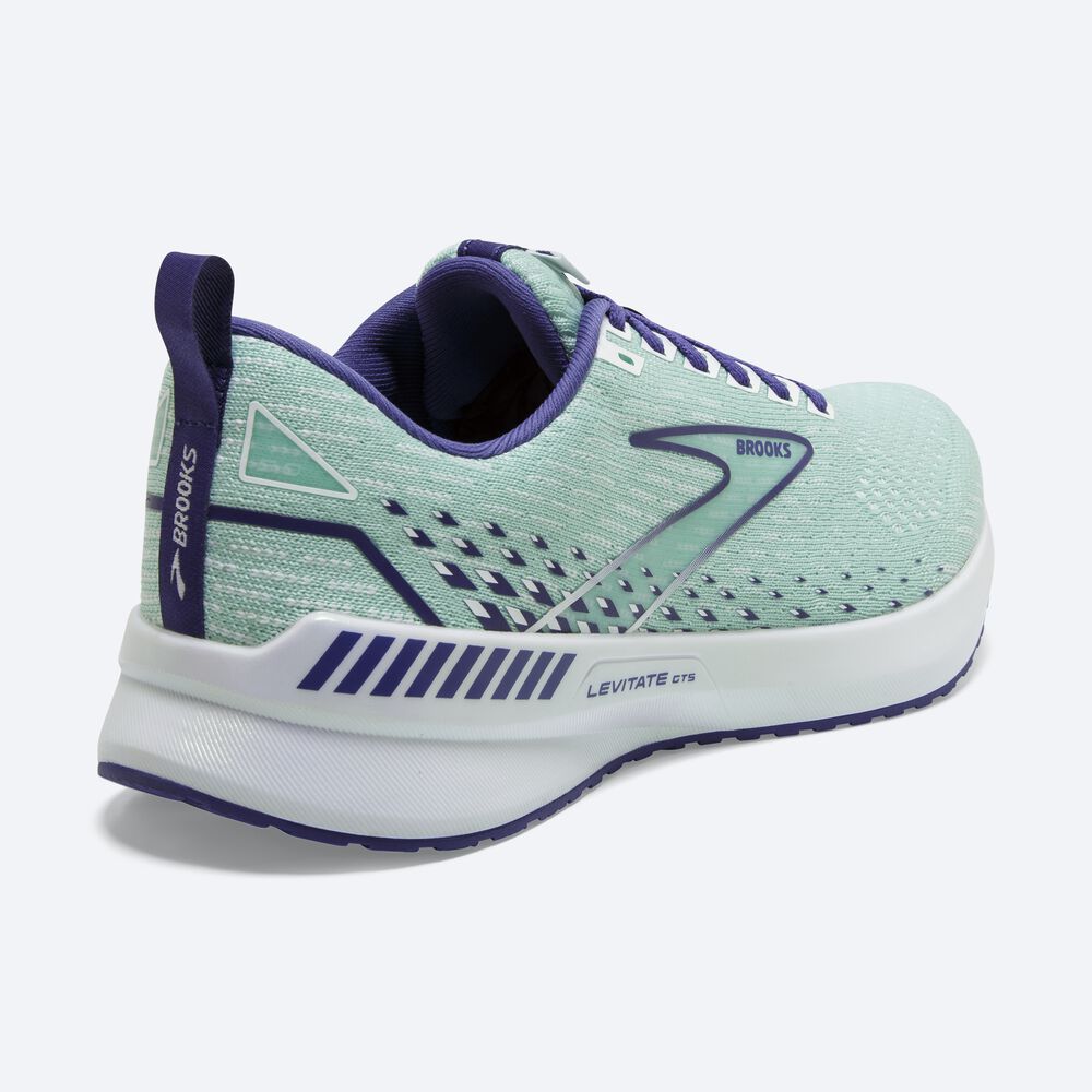 Zapatillas Running Brooks Levitate GTS 5 Mujer Verde/Azul Marino Azules/Blancas | PNH148326