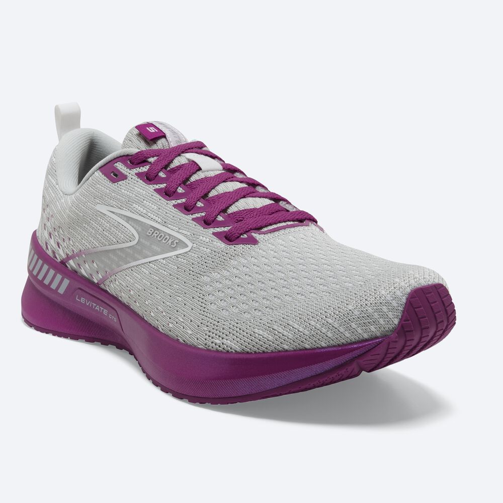 Zapatillas Running Brooks Levitate GTS 5 Mujer Gris/Lavanda | TDN021376