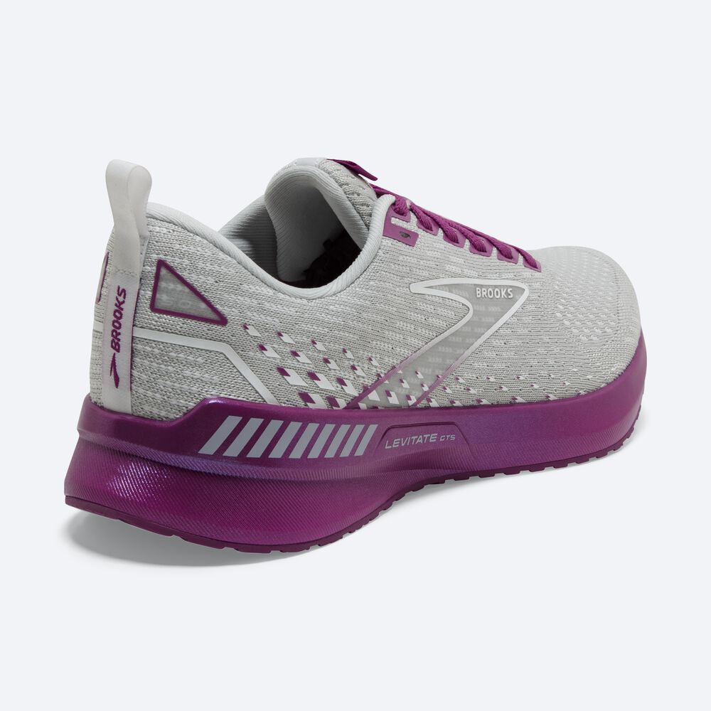 Zapatillas Running Brooks Levitate GTS 5 Mujer Gris/Lavanda | TDN021376