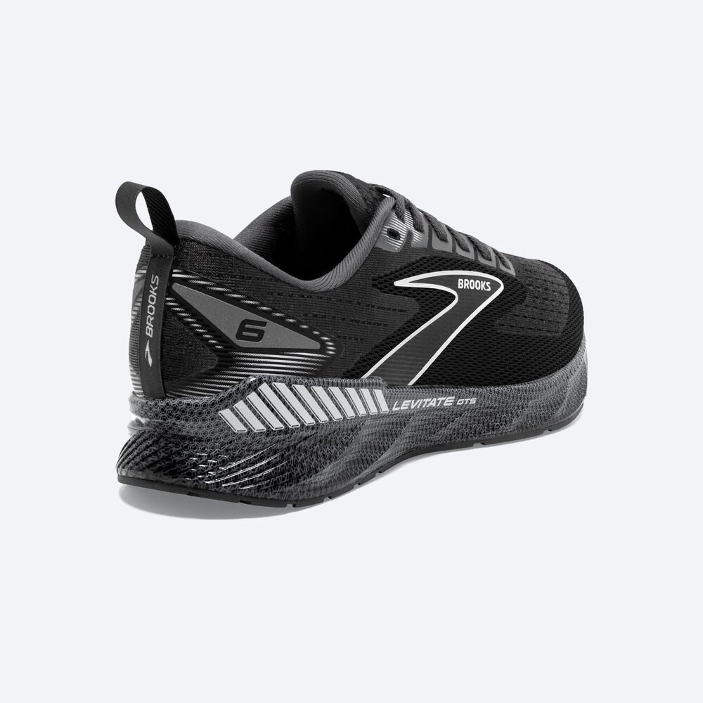 Zapatillas Running Brooks Levitate GTS 6 Hombre Negras/Blancas | MON946580