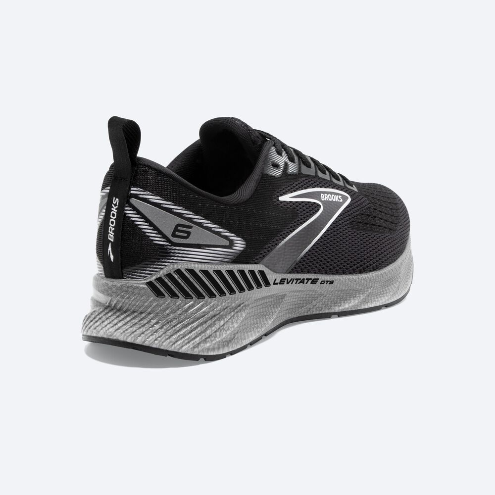 Zapatillas Running Brooks Levitate GTS 6 Mujer Negras/Blancas | VUI451869