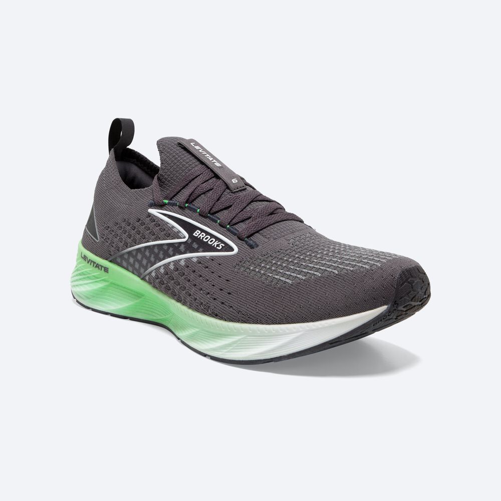 Zapatillas Running Brooks Levitate StealthFit 6 Hombre Negras/Verde/Blancas | ACX261354