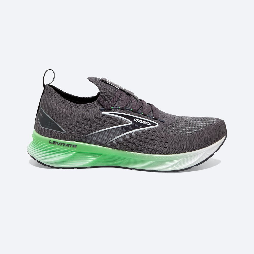 Zapatillas Running Brooks Levitate StealthFit 6 Hombre Negras/Verde/Blancas | ACX261354